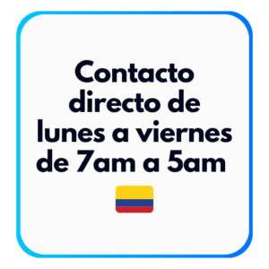 Contacto directo de lunes a viernes de 7am a 5am