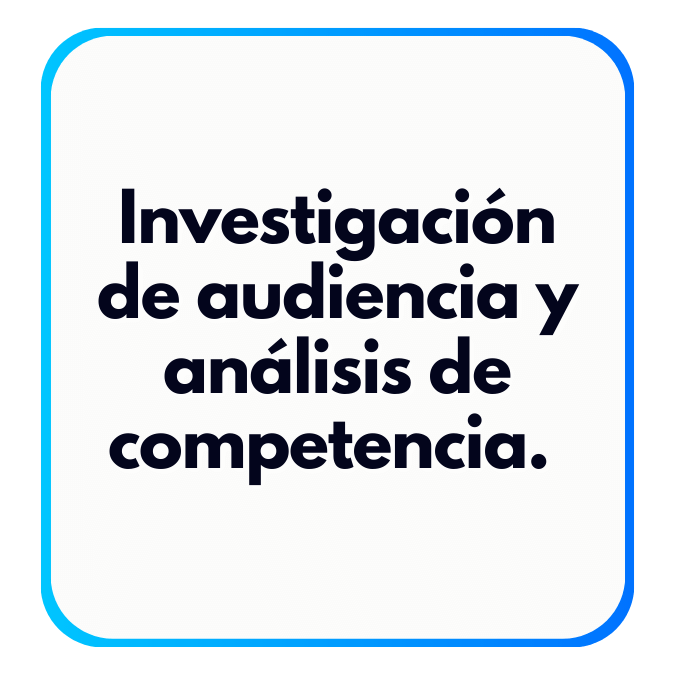 Investigación de audiencia y análisis de competencia